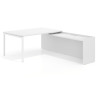 mesa en l 200x225 blanco mate kube mesa con ala fondo 100cm recto 1