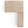 Mesa de dirección en L Kube fondo 100cm con ala WorkPlus estructura blanco