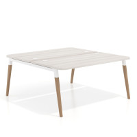 Mesa de oficina multipuesto Arki fondo 166 cm, sobre curvo - CALIFORNIA, 120x166
