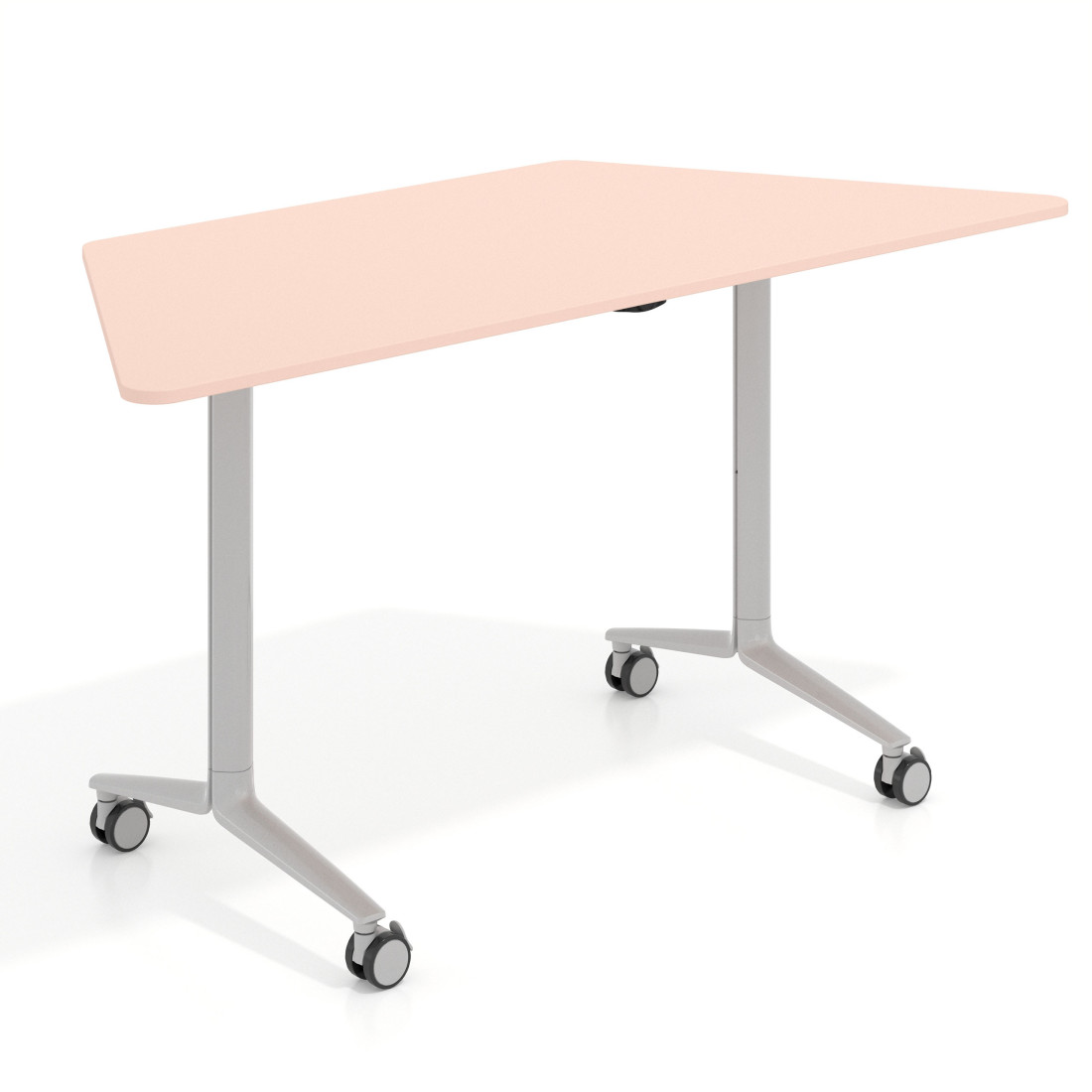 mesa de escritorio plegable 150x65 rosa nube pivot mesa plegable trapezoidal 1