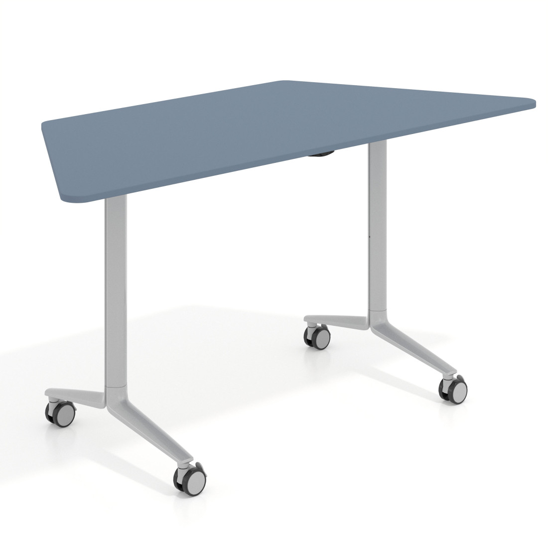 mesa de escritorio plegable 150x65 azul talco pivot mesa plegable trapezoidal 1