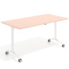 mesa de escritorio plegable 150x75 rosa nube pivot mesa plegable rectangular 1