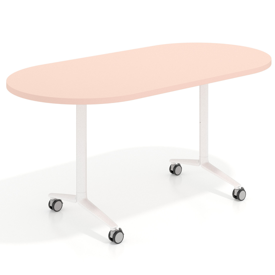 mesa de escritorio plegable 160x80 rosa nube pivot mesa plegable ovalada 1