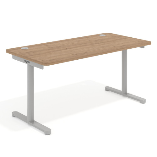 Mesa de Escritorio pata en T, fondo 80cm, estructura aluminio, sobre ergonómico - 120X80