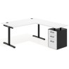 mesa en l 140x180 blanco mate tdesk mesa con ala pedestal melamina recto 1