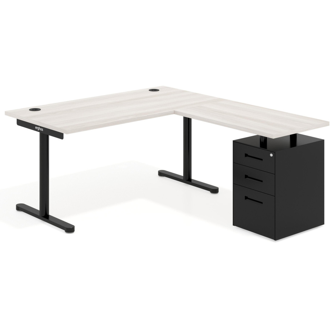 mesa en l 140x180 california tdesk mesa con ala pedestal metal recto 1