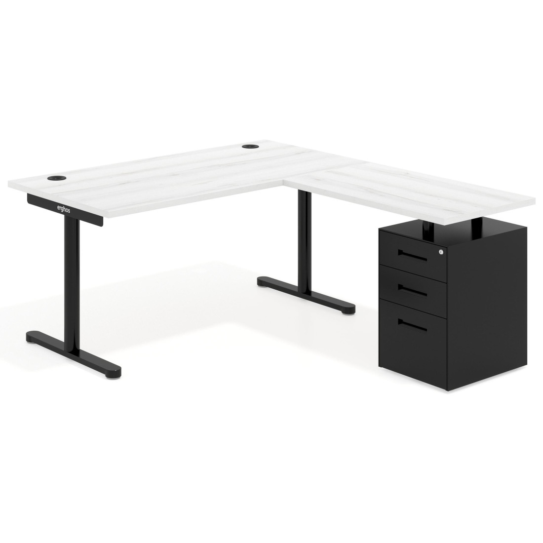mesa en l 140x180 albo tdesk mesa con ala pedestal metal recto 1