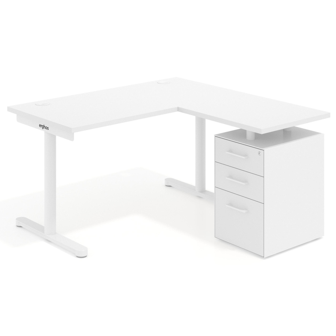 mesa en l 120x138 blanco mate tdesk mesa con ala corta pedestal melamina recto 1