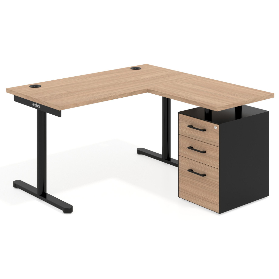 mesa en l 120x138 siroco tdesk mesa con ala corta pedestal melamina recto 1