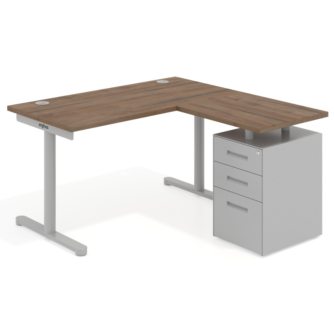 mesa en l 120x138 noce sabi tdesk mesa con ala corta pedestal metal recto 1