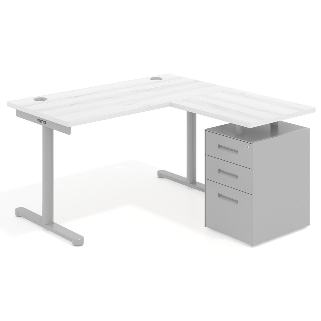 mesa en l 140x138 albo tdesk mesa con ala corta pedestal metal recto 1
