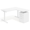 mesa en l 120x138 blanco mate tdesk mesa con ala corta pedestal metal recto 1