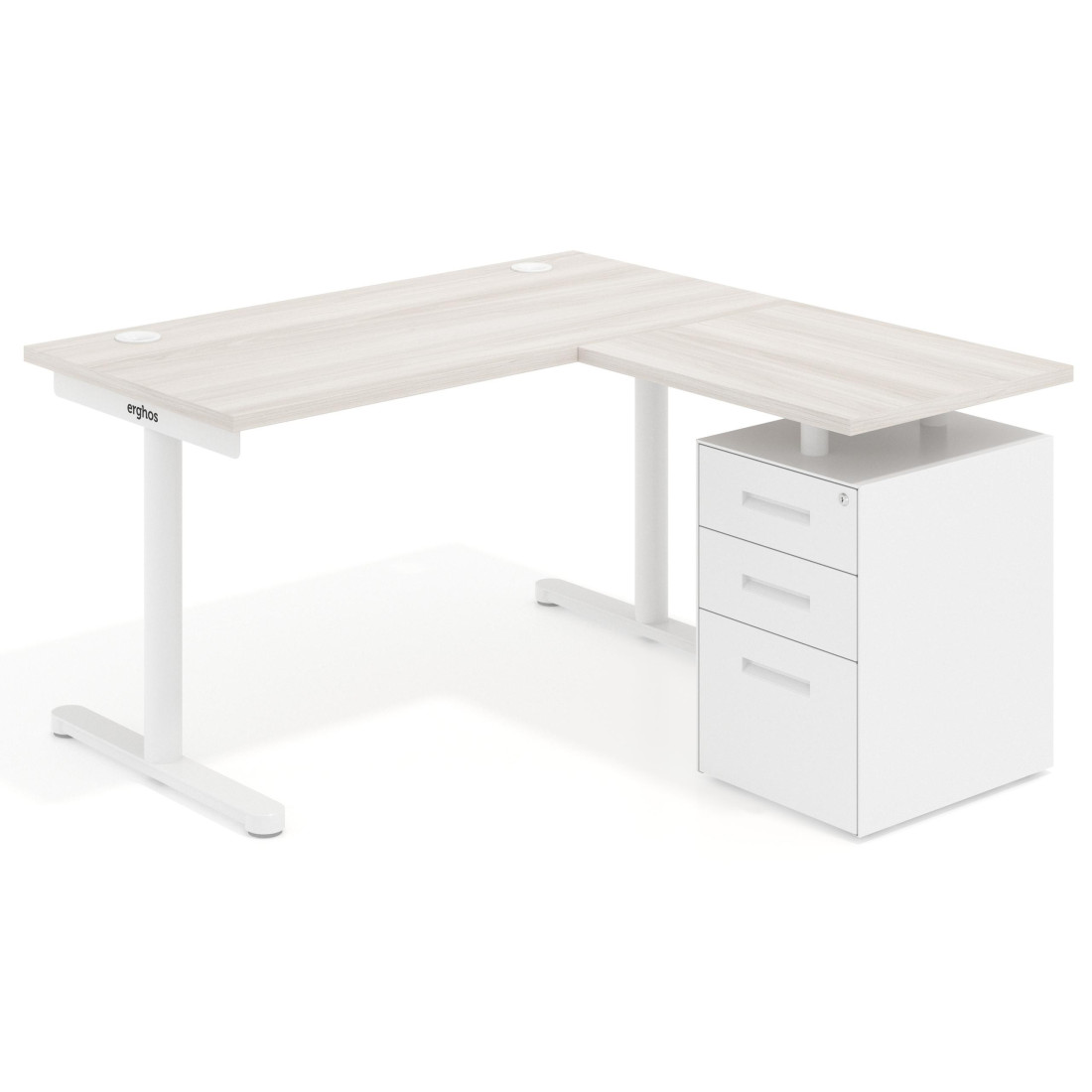 mesa en l 120x138 california tdesk mesa con ala corta pedestal metal recto 1