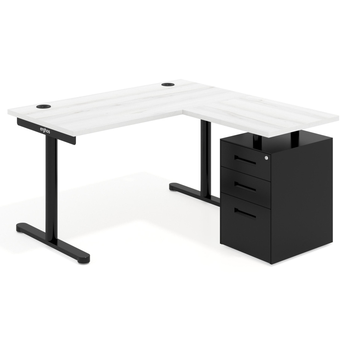 mesa en l 140x138 albo tdesk mesa con ala corta pedestal metal recto 1