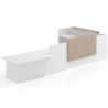 mostrador de recepcion 238x320 blanco mate sahara welcome mostrador con rincon izquierdo y modulo de atencion 1