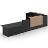 mostrador de recepcion 238x320 bocamina rayado natural welcome mostrador con rincon izquierdo y modulo de atencion 1