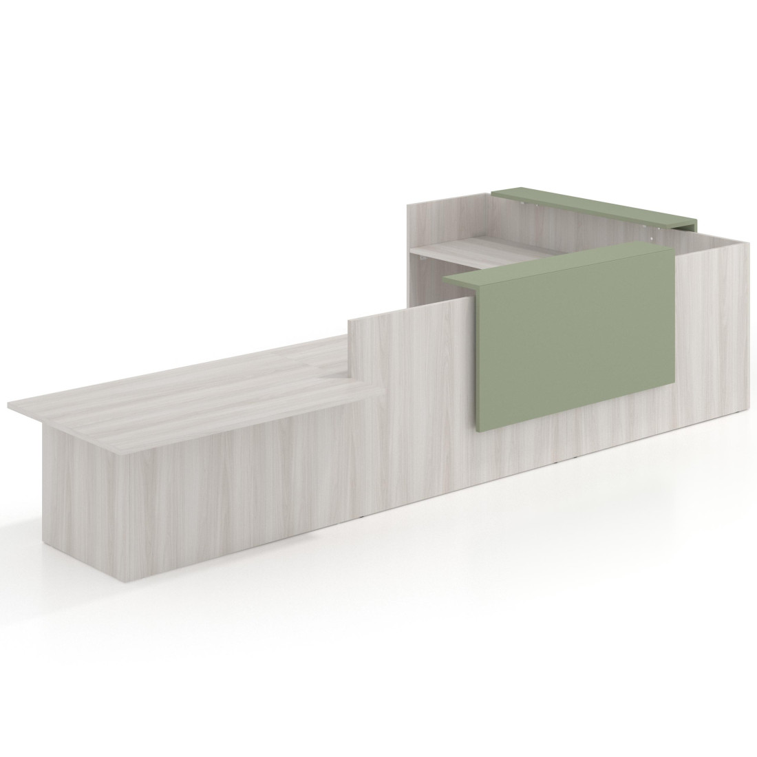 mostrador de recepcion 238x320 california sauce welcome mostrador con rincon izquierdo y modulo de atencion 1
