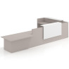 mostrador de recepcion 238x320 gris coco blanco mate welcome mostrador con rincon izquierdo y modulo de atencion 1