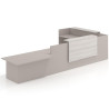 mostrador de recepcion 238x320 gris coco california welcome mostrador con rincon izquierdo y modulo de atencion 1