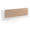 mostrador de recepcion 326x75 blanco mate siroco welcome mostrador doble con doble encimera larga 1