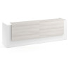 mostrador de recepcion 246x75 blanco mate california welcome mostrador doble con doble encimera larga 1
