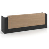 mostrador de recepcion 246x75 bocamina rayado natural welcome mostrador doble con doble encimera larga 1