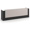 mostrador de recepcion 246x75 bocamina gris coco welcome mostrador doble con doble encimera larga 1