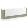 mostrador de recepcion 326x75 sauce blanco mate welcome mostrador doble con doble encimera larga 1