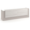 mostrador de recepcion 246x75 gris coco california welcome mostrador doble con doble encimera larga 1