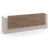 mostrador de recepcion 246x75 gris coco noce sabi welcome mostrador doble con doble encimera larga 1