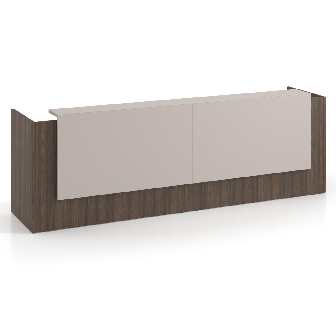 mostrador de recepcion 246x75 mistral gris coco welcome mostrador doble con doble encimera larga 1