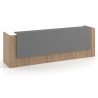 mostrador de recepcion 246x75 naturale gris tormenta welcome mostrador doble con doble encimera larga 1