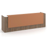 mostrador de recepcion 246x75 noce sabi terracota welcome mostrador doble con doble encimera larga 1