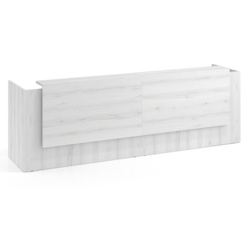 Mostrador doble con doble encimera larga, monocolor - 326x75