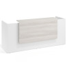 mostrador de recepcion 200x75 blanco mate california welcome mostrador doble con encimera larga 1
