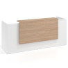 mostrador de recepcion 200x75 blanco mate siroco welcome mostrador doble con encimera larga 1