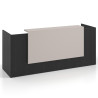 mostrador de recepcion 200x75 bocamina gris coco welcome mostrador doble con encimera larga 1