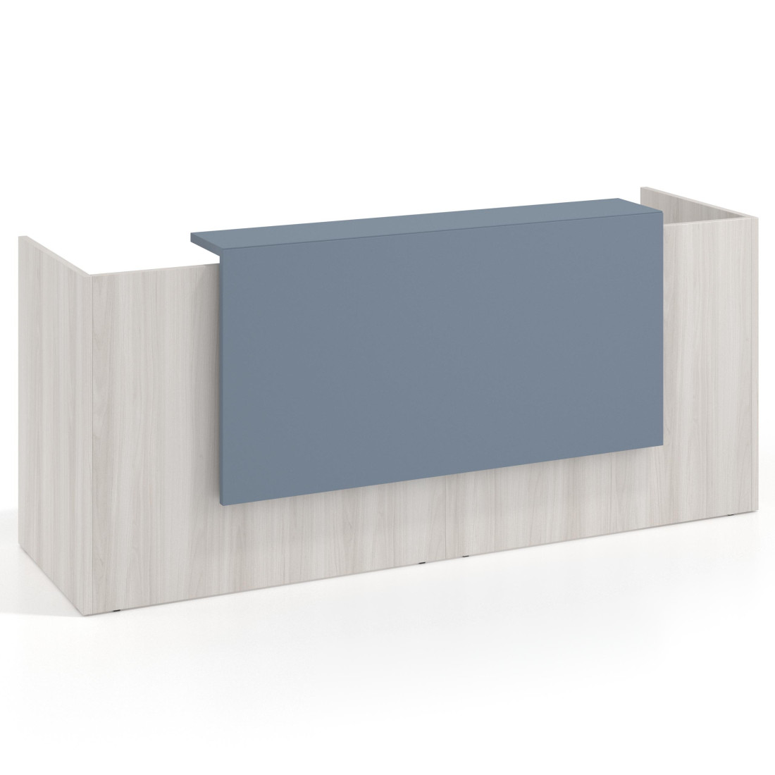mostrador de recepcion 200x75 california azul talco welcome mostrador doble con encimera larga 1