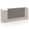 mostrador de recepcion 246x75 gris coco etna welcome mostrador doble con encimera larga 1