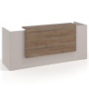 mostrador de recepcion 200x75 gris coco noce sabi welcome mostrador doble con encimera larga 1