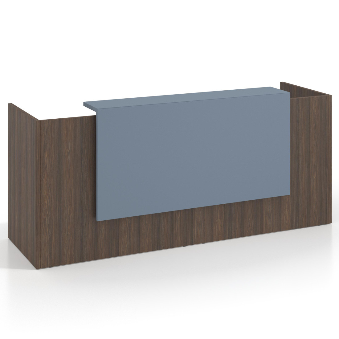 mostrador de recepcion 200x75 mistral azul talco welcome mostrador doble con encimera larga 1