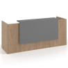 mostrador de recepcion 200x75 naturale gris tormenta welcome mostrador doble con encimera larga 1