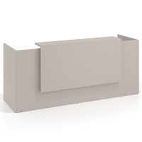 Mostrador doble con encimera larga, monocolor - GRIS COCO, 246x75