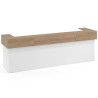 mostrador de recepcion 326x75 blanco mate naturale welcome mostrador doble encimera corta corrida 1