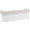 mostrador de recepcion 326x75 blanco mate california welcome mostrador doble encimera corta corrida 1