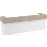 mostrador de recepcion 326x75 blanco mate sahara welcome mostrador doble encimera corta corrida 1
