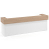 mostrador de recepcion 326x75 blanco mate siroco welcome mostrador doble encimera corta corrida 1