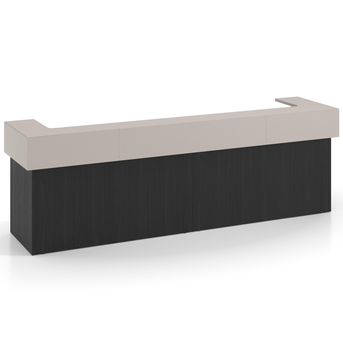 mostrador de recepcion 326x75 bocamina gris coco welcome mostrador doble encimera corta corrida 1