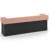mostrador de recepcion 326x75 bocamina rosa talco welcome mostrador doble encimera corta corrida 1