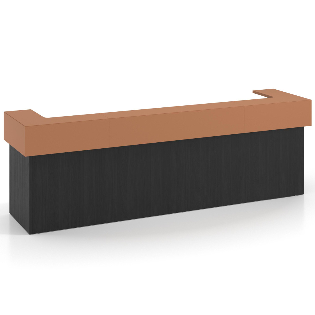mostrador de recepcion 326x75 bocamina terracota welcome mostrador doble encimera corta corrida 1